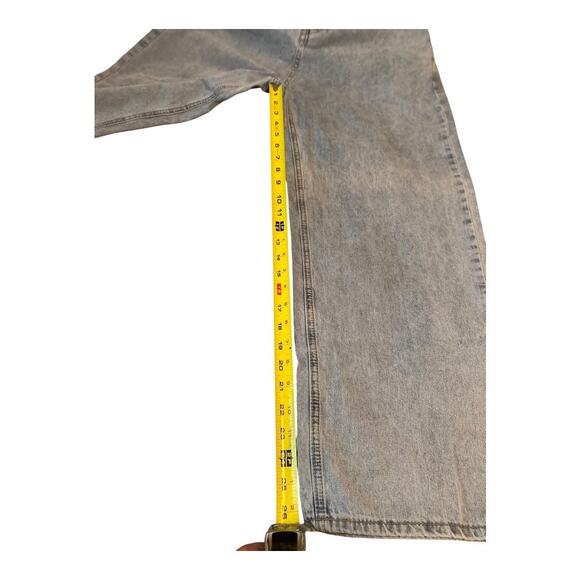 Uniq by Litz Women’s Button Fly Dark Wash Wide Leg Hi Waist Size L W30 Jeans - Picture 9 of 9